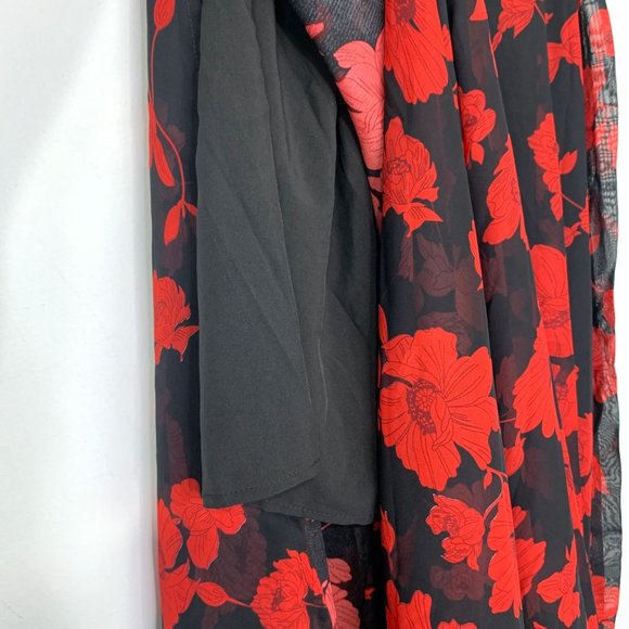 NWT LULU'S Best Occasion Black Floral Print Maxi Dress Sz M - Picture 7 of 9